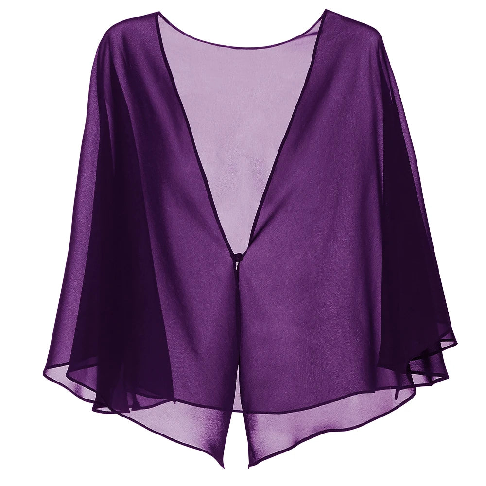 Elegant chiffon cape