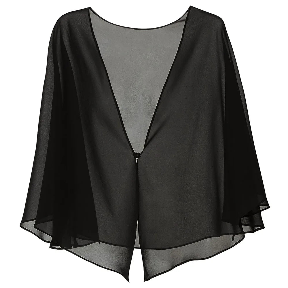 Elegant chiffon cape
