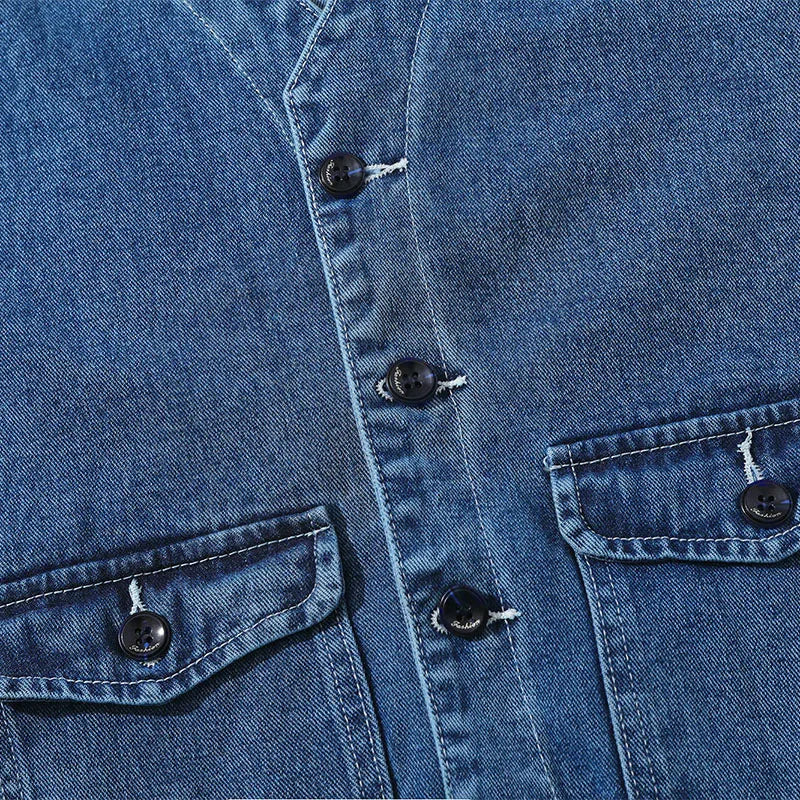 Casual cotton-blend vest