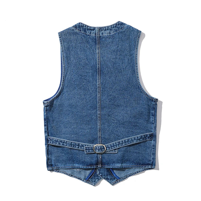 Casual cotton-blend vest
