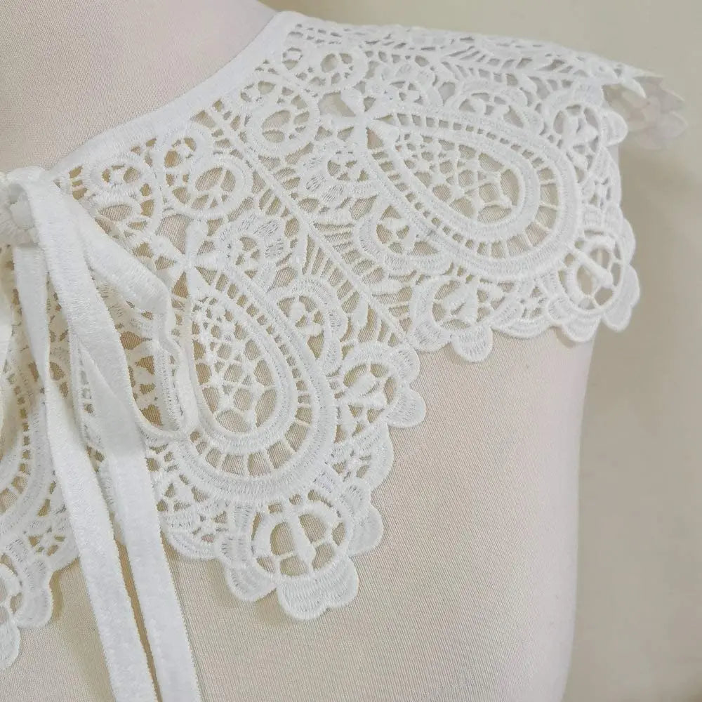 Embroidered lace collar