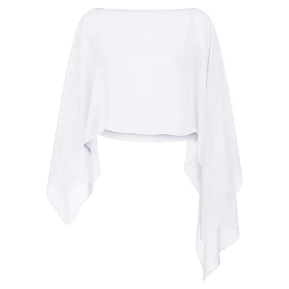 Elegant chiffon cape