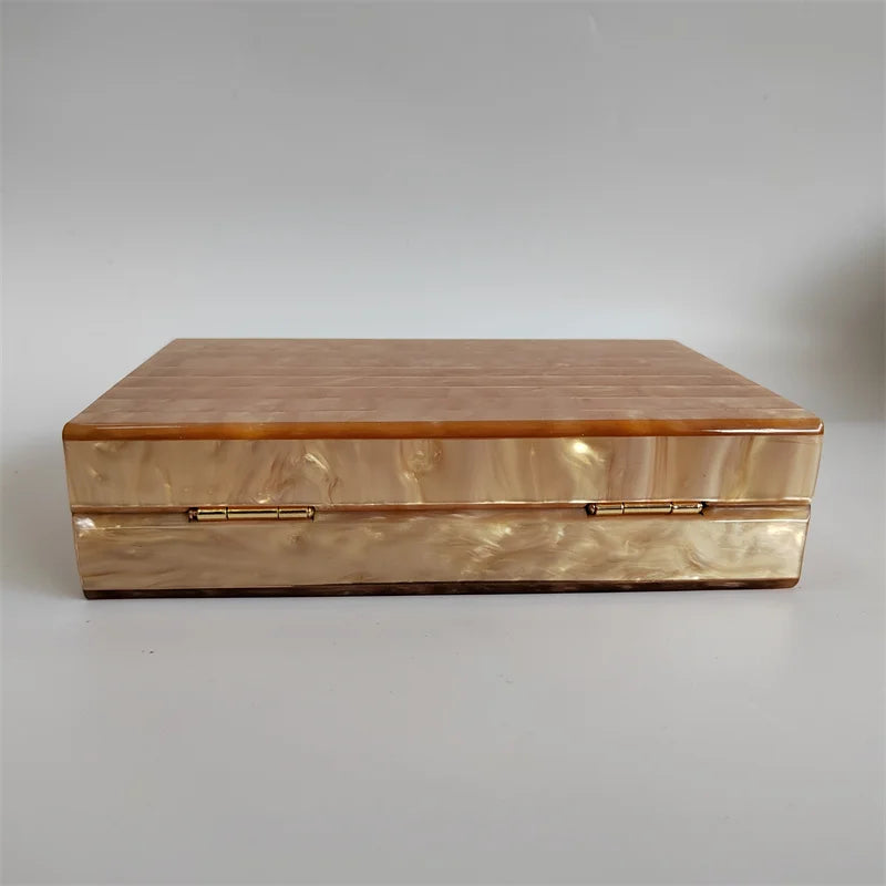 Champagne acrylic envelope clutch