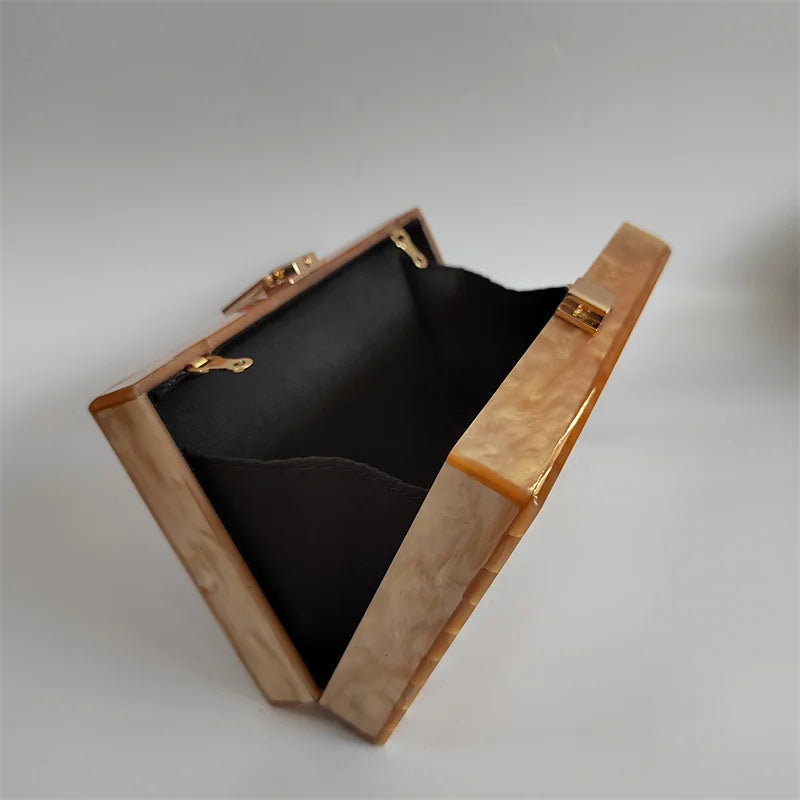 Champagne acrylic envelope clutch