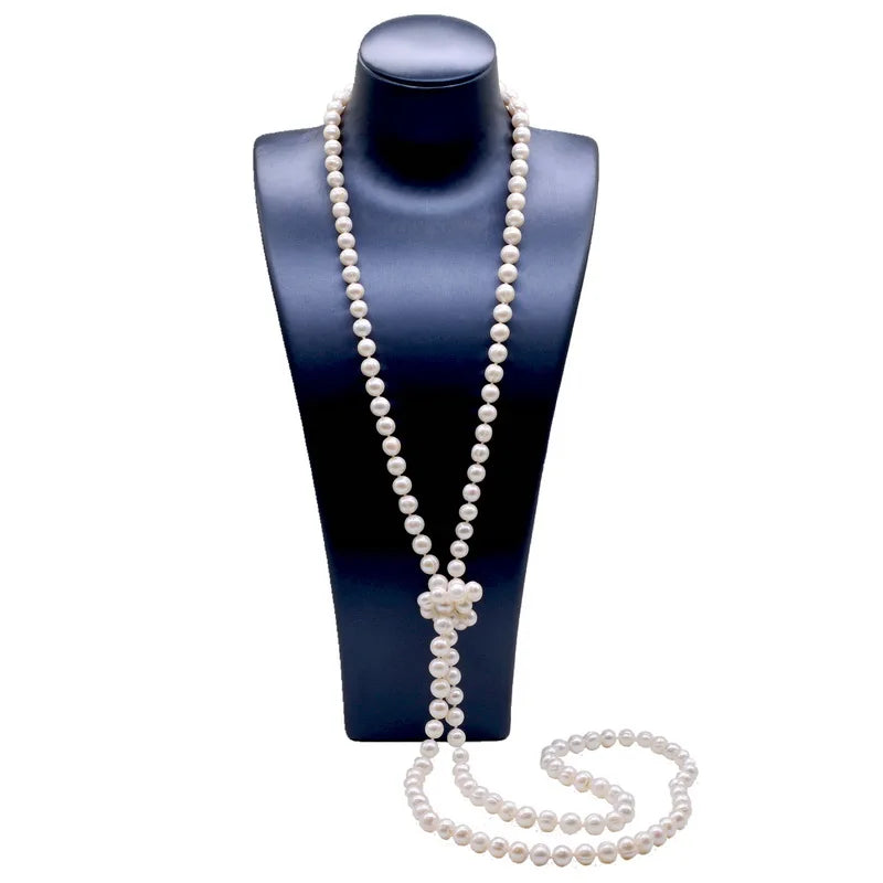 Long freshwater pearl necklace