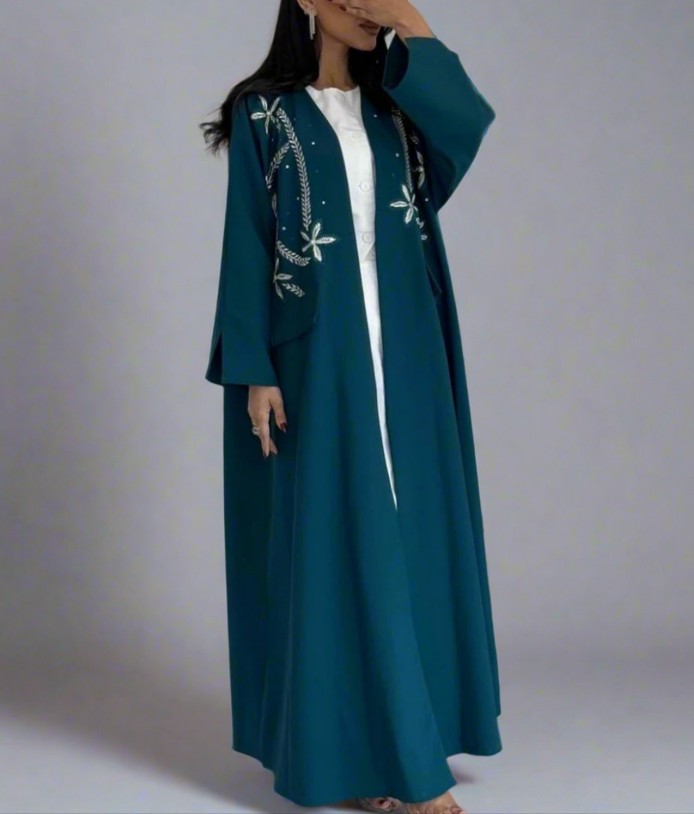 Embroidered abaya