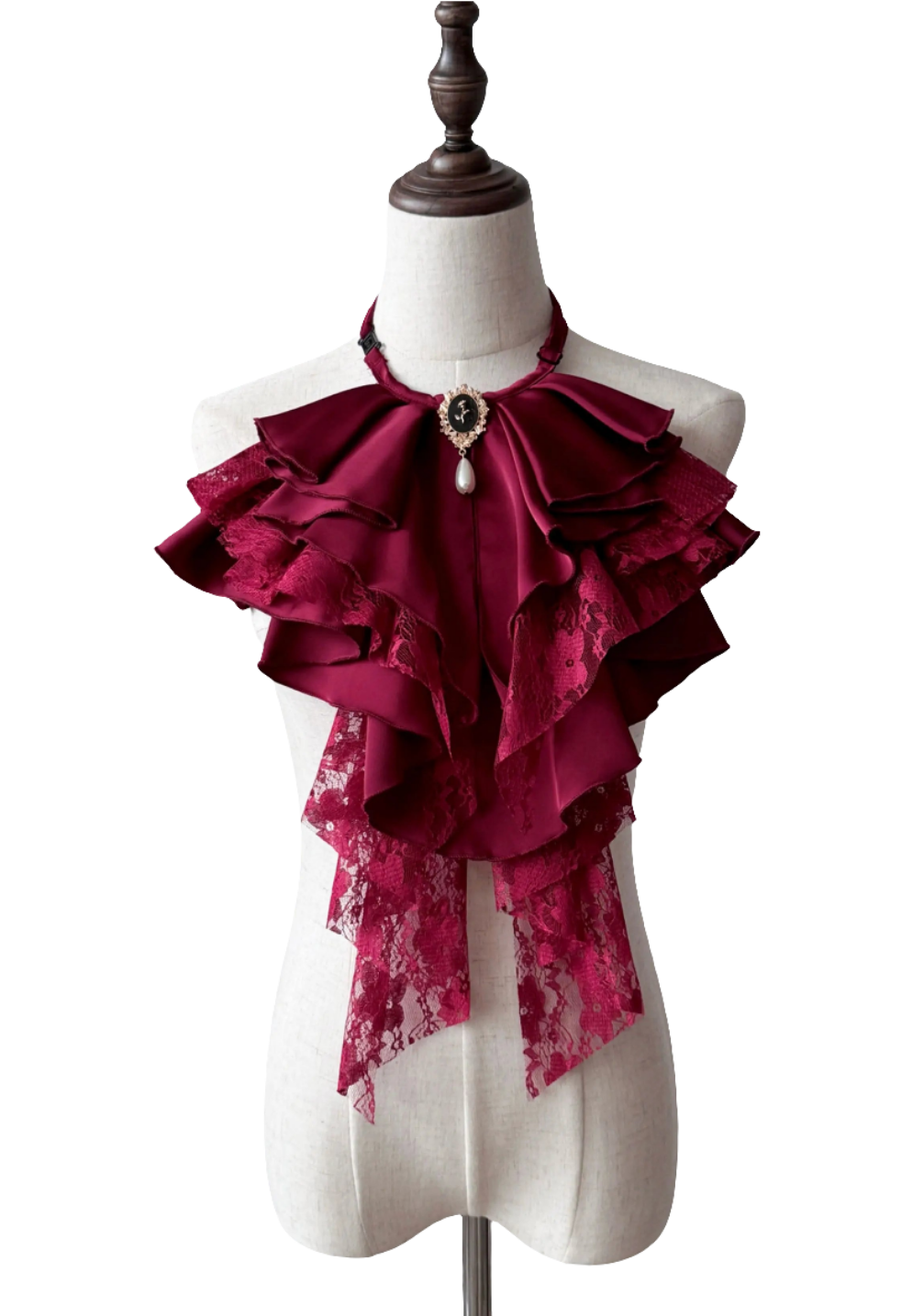 Vintage ruffled cravat bow tie