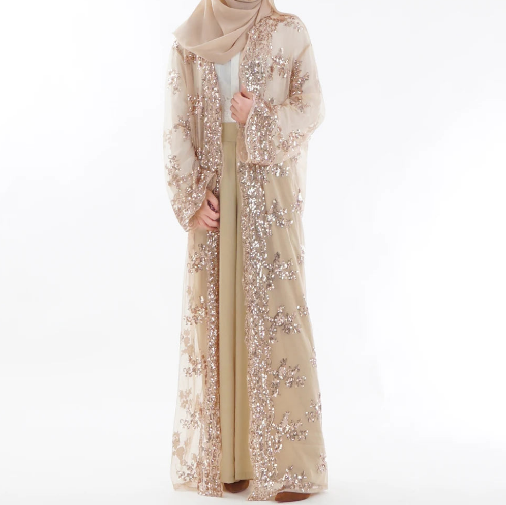 عباية مفتوحة بتفاصيل الترتر