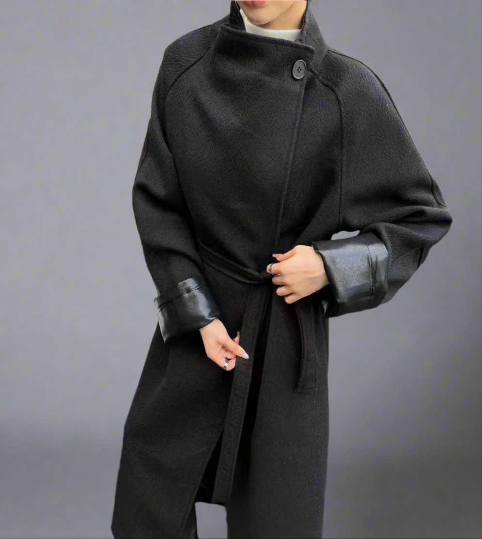 Vintage wool blend long coat