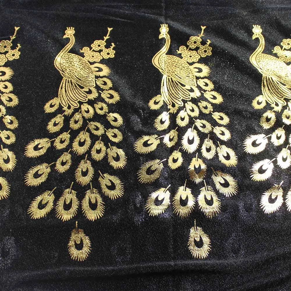 Peacock-flower printed scarf