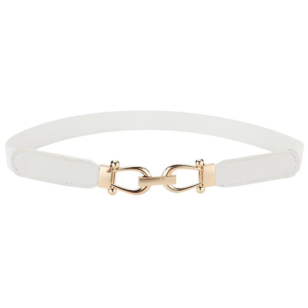 Classic elastic PU leather belt