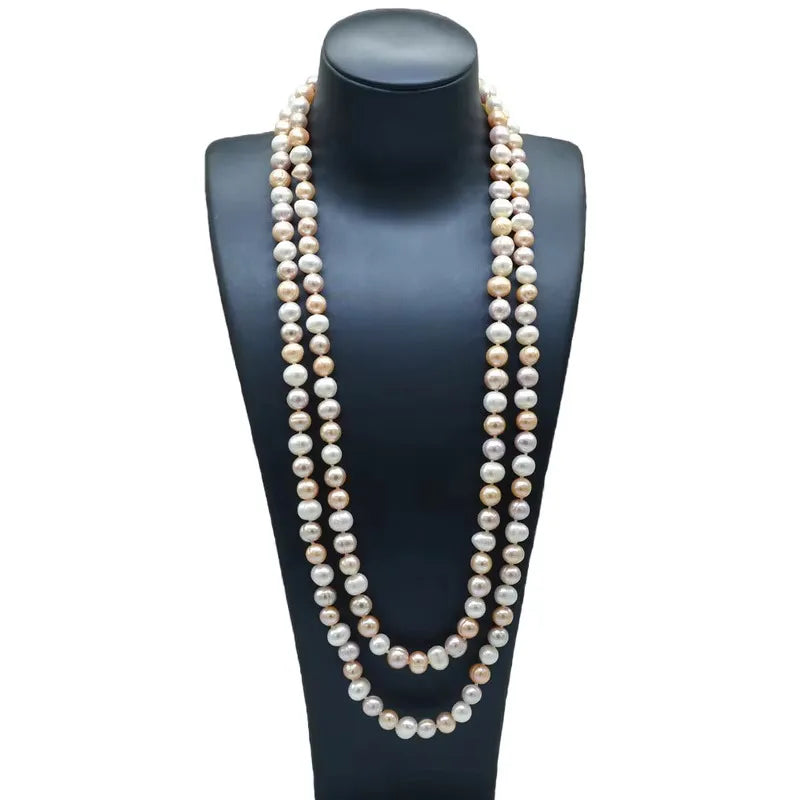 Long freshwater pearl necklace