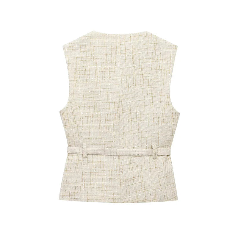 Casual tweed vest