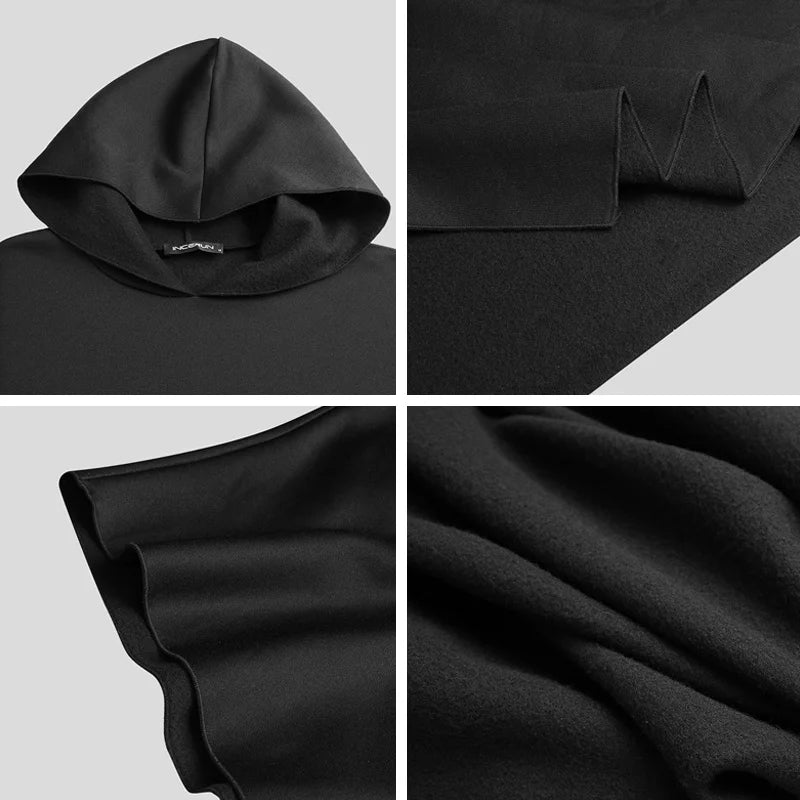 Cape-style long coat