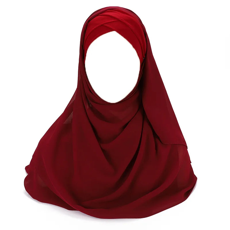 Instant chiffon hijab