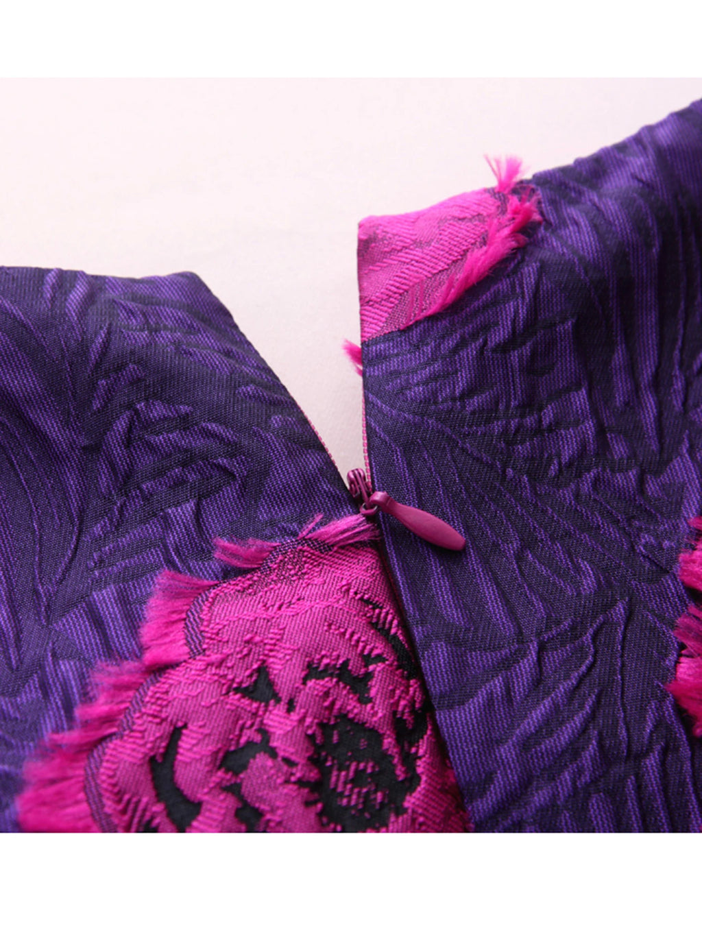 Exquisite floral Jacquard dress