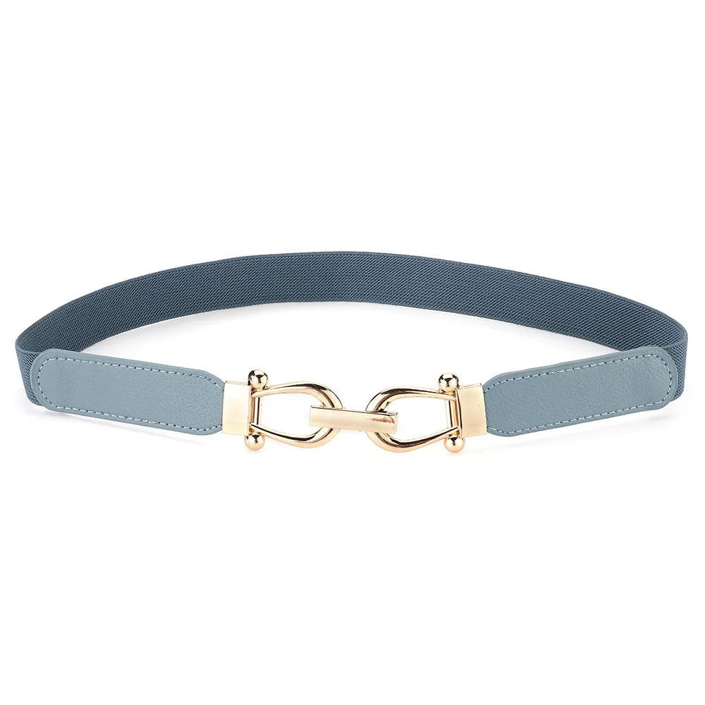 Classic elastic PU leather belt