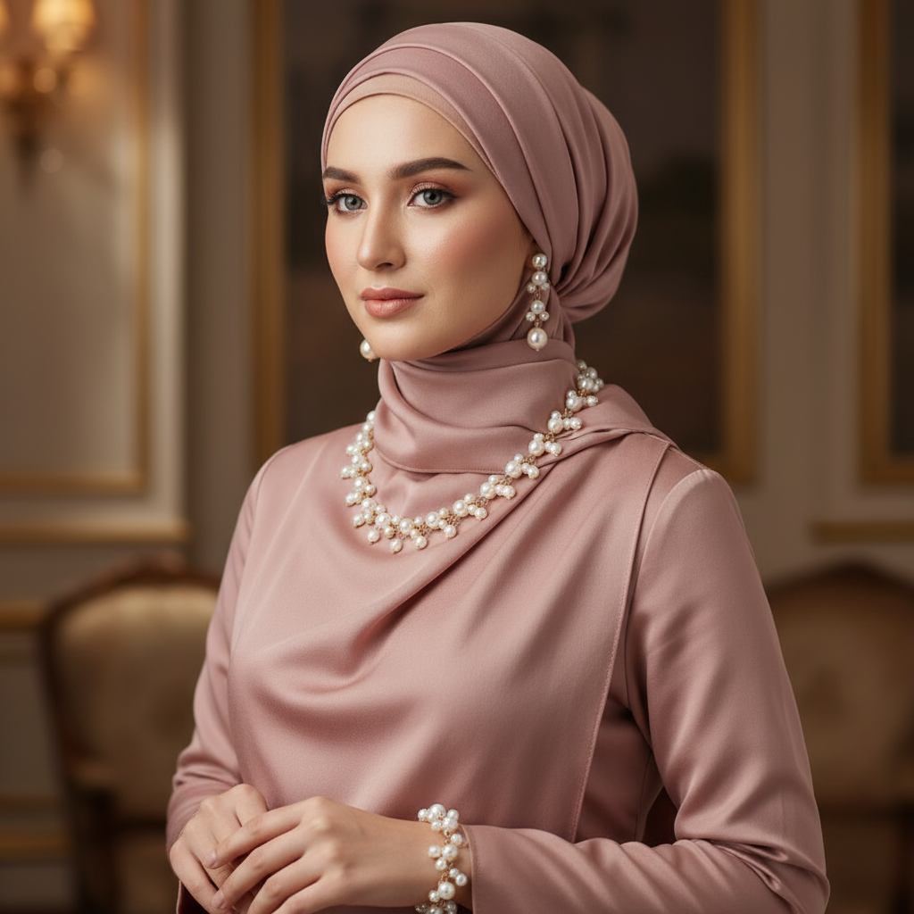 Elegant pearl jewelry – Necklace, bracelet & earrings