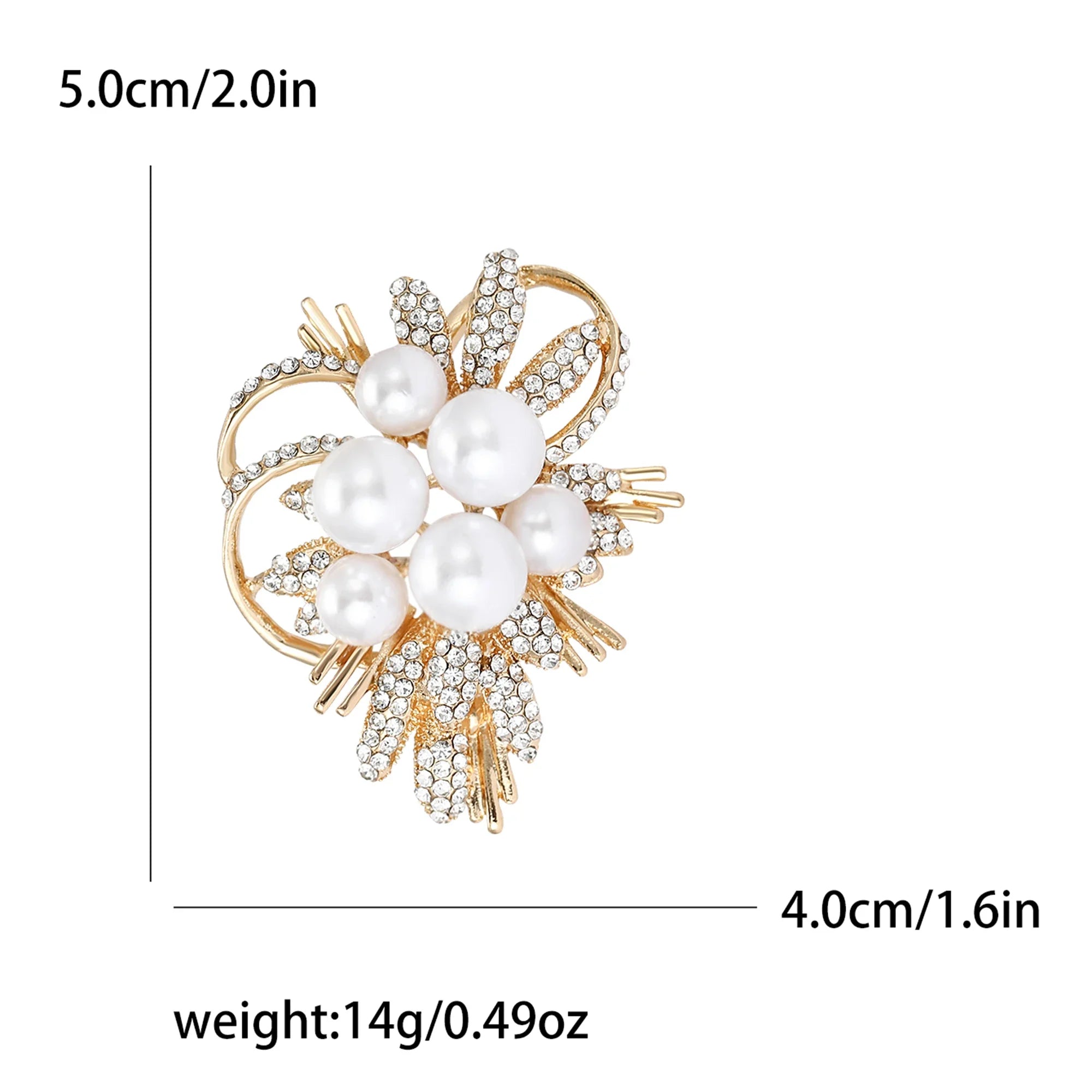 Stylish pearl brooches