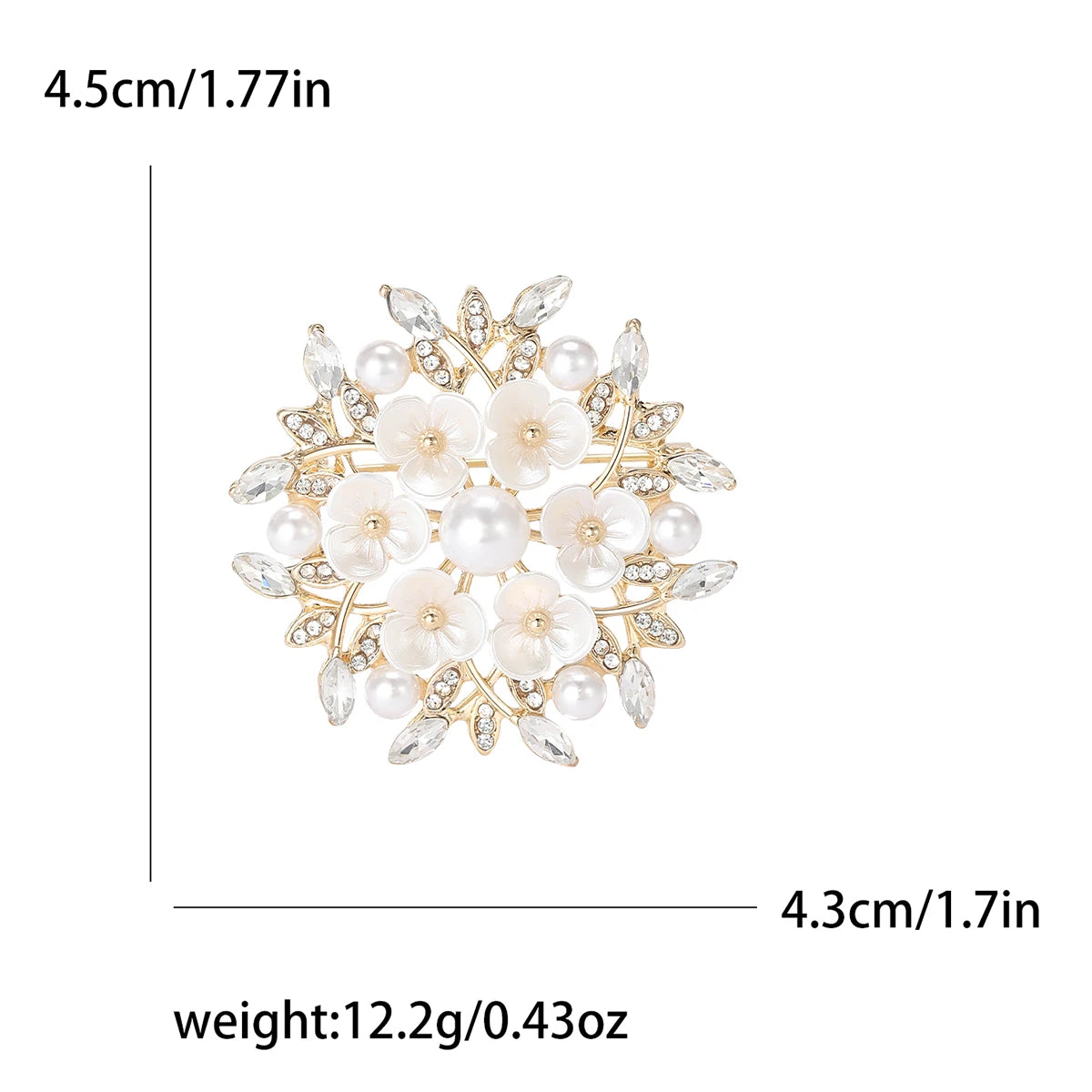 Pearl flower brooch