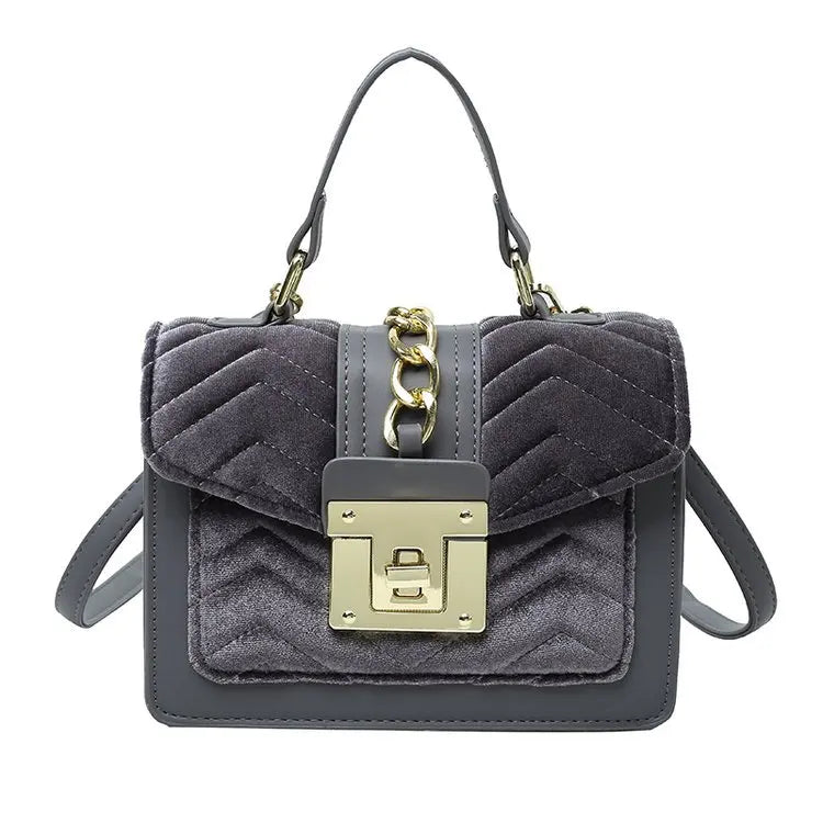 Elegant velvet handbag