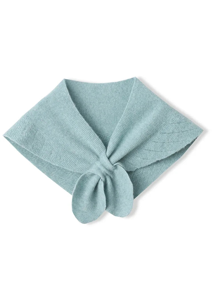 Pure wool knit shawl