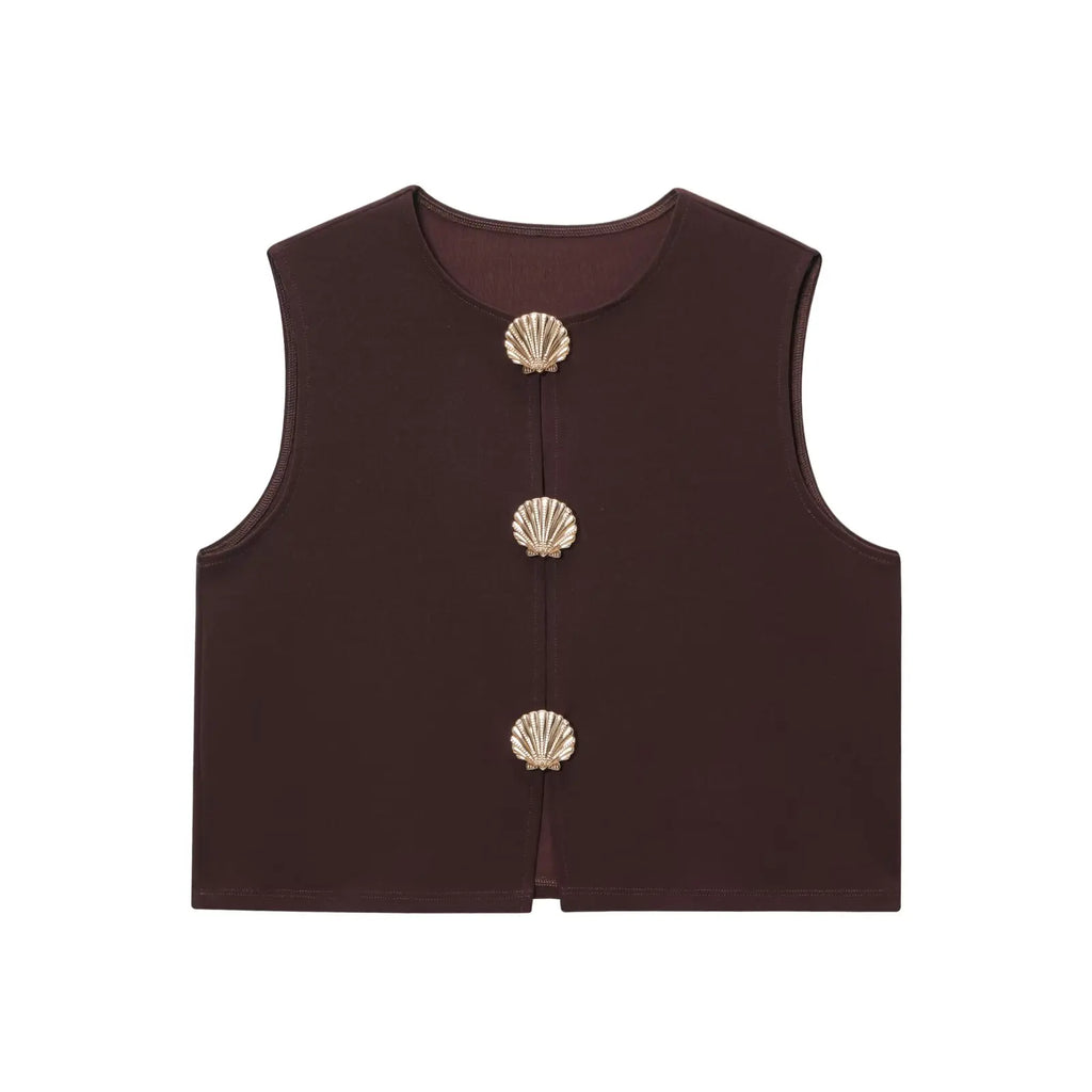 Minimalist buttoned vest
