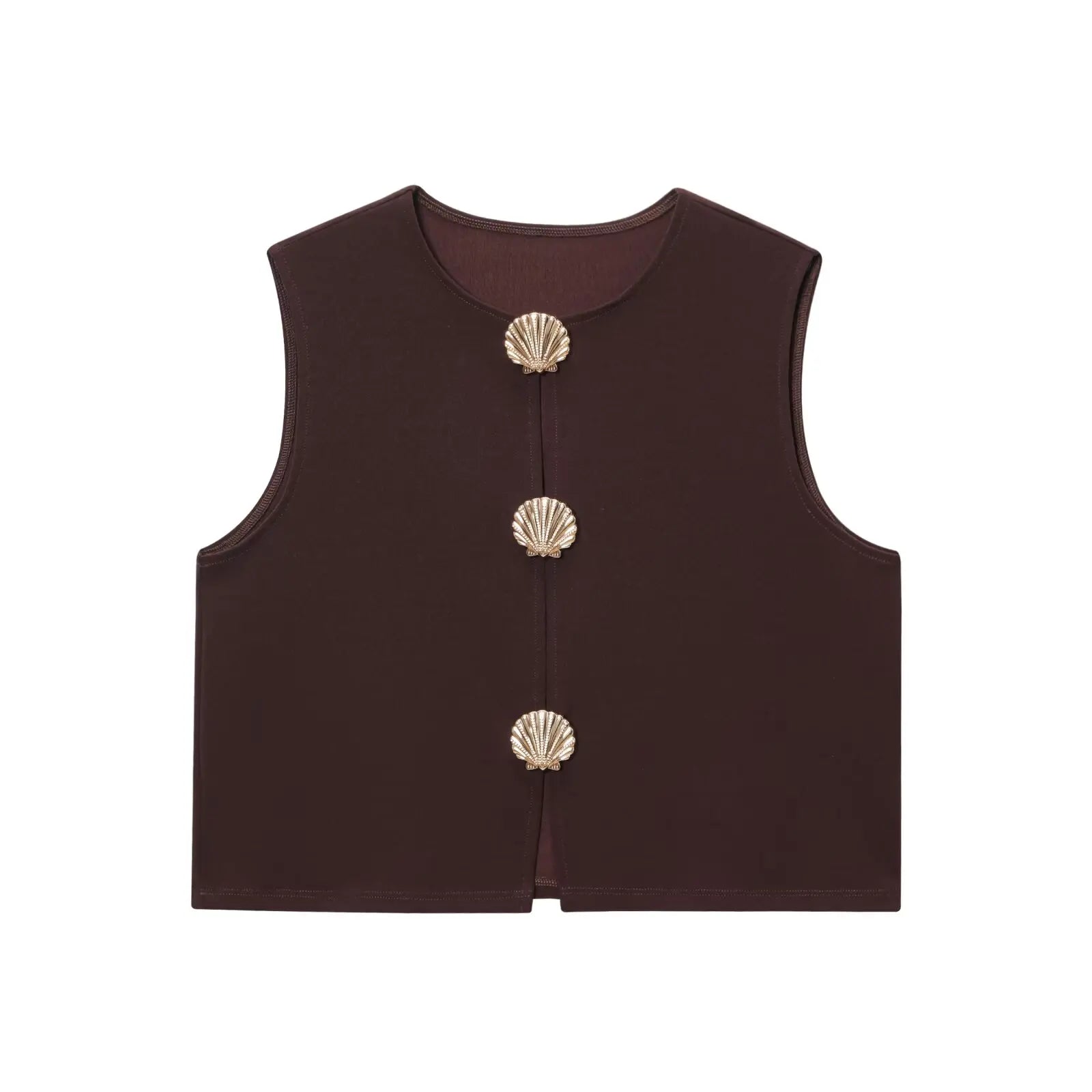Minimalist buttoned vest