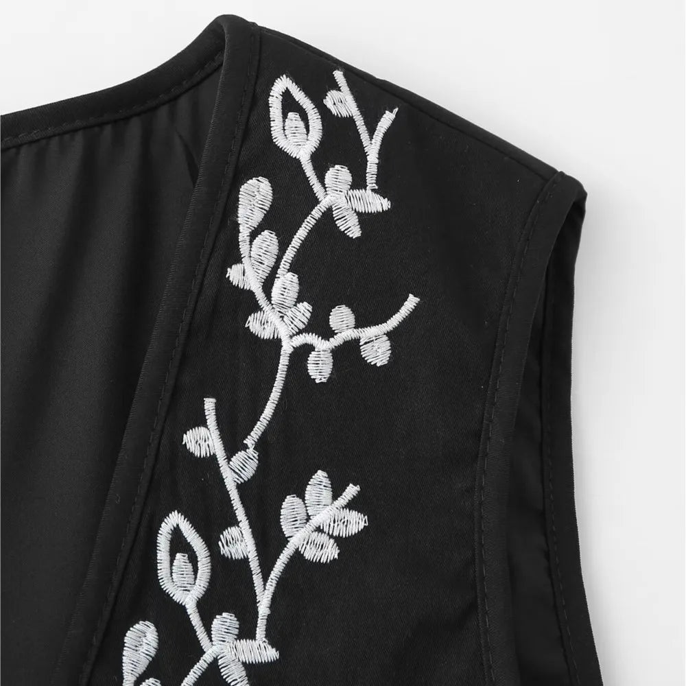 Bohemian embroidered vest