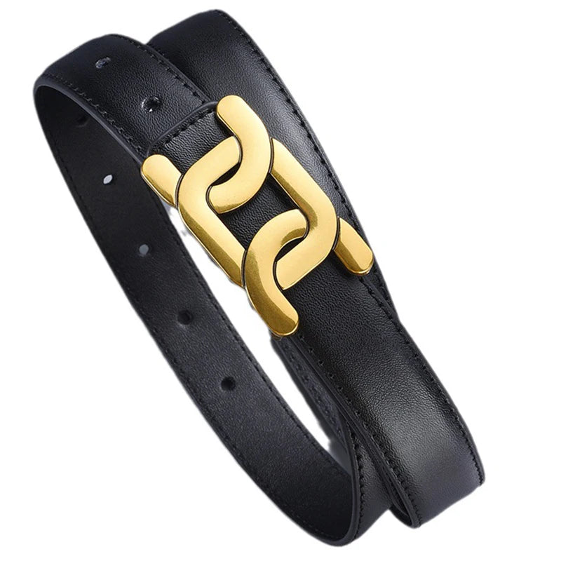 Retro PU leather belt