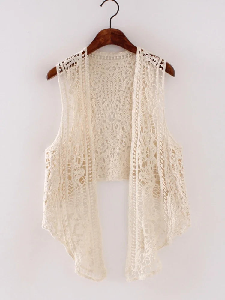 Asymmetric knit vest