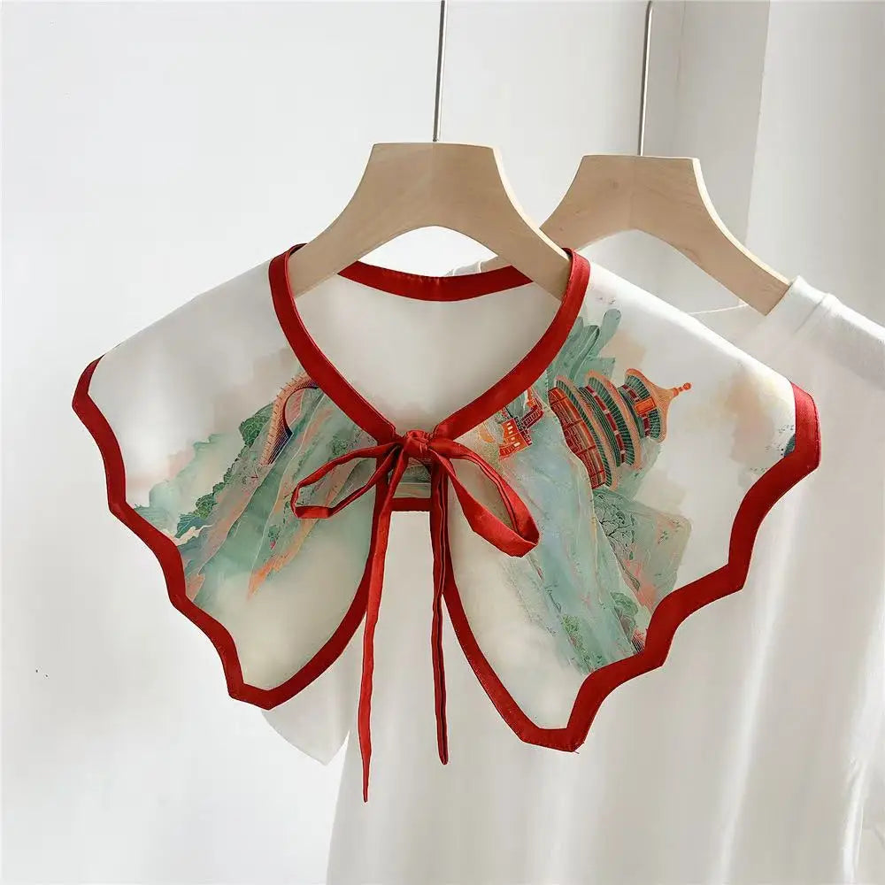 Stylish printed detachable collar
