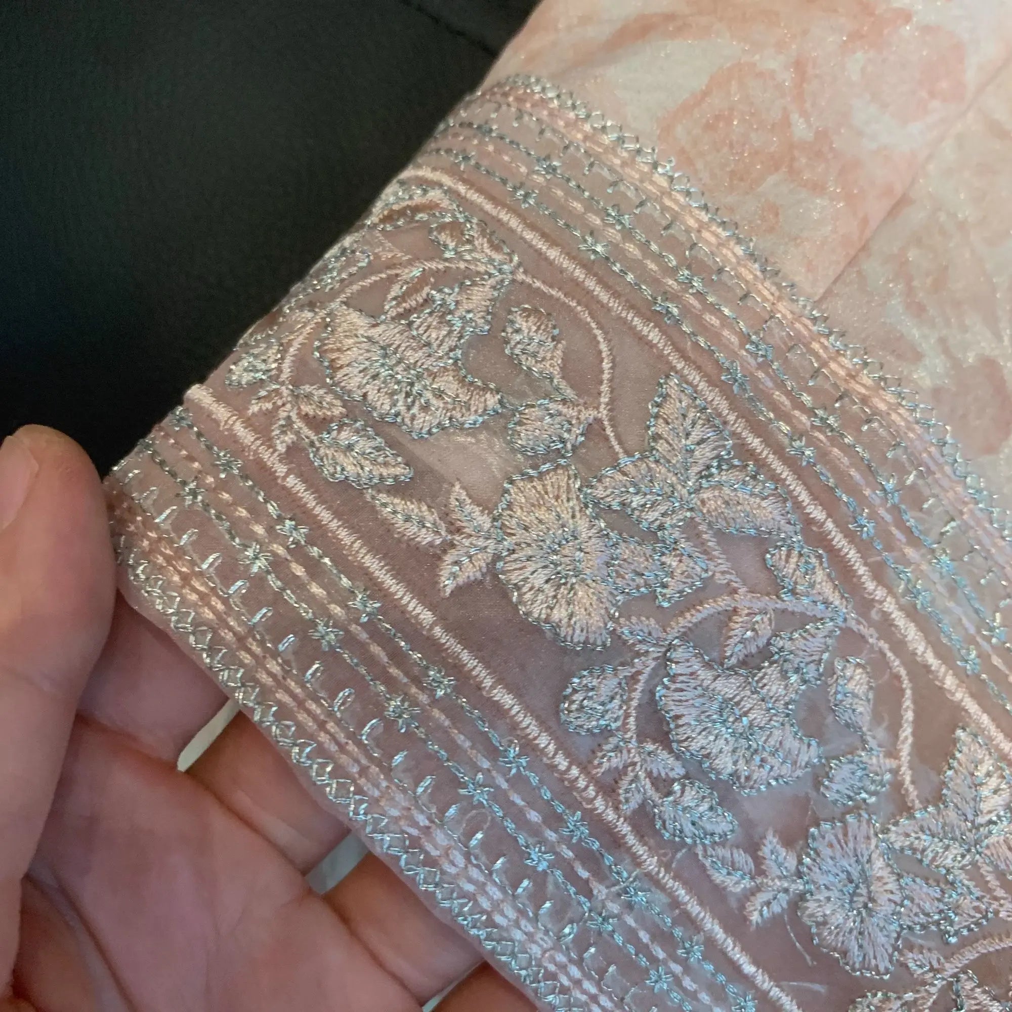 Embroidered chiffon blouse