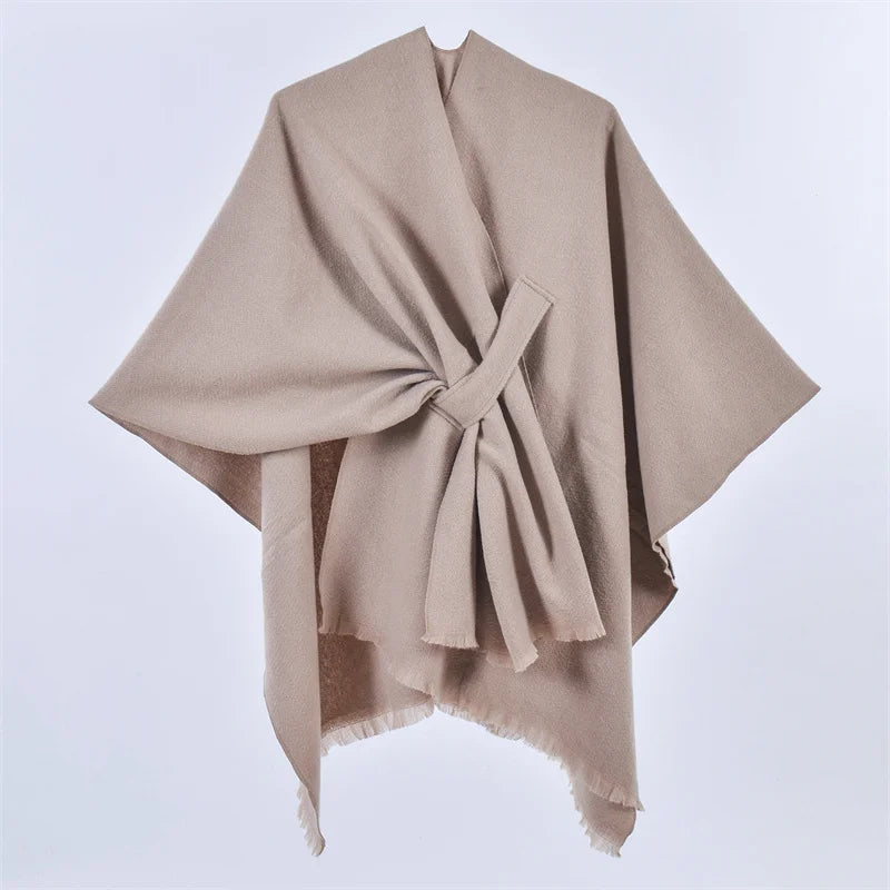 Poncho-style coat
