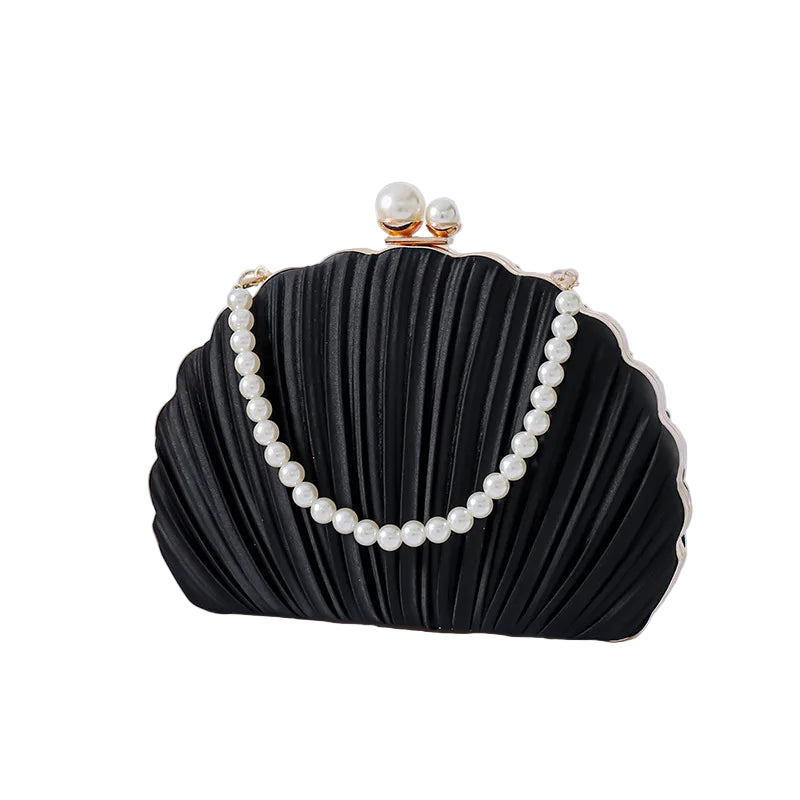 Classic fold silk seashell bag