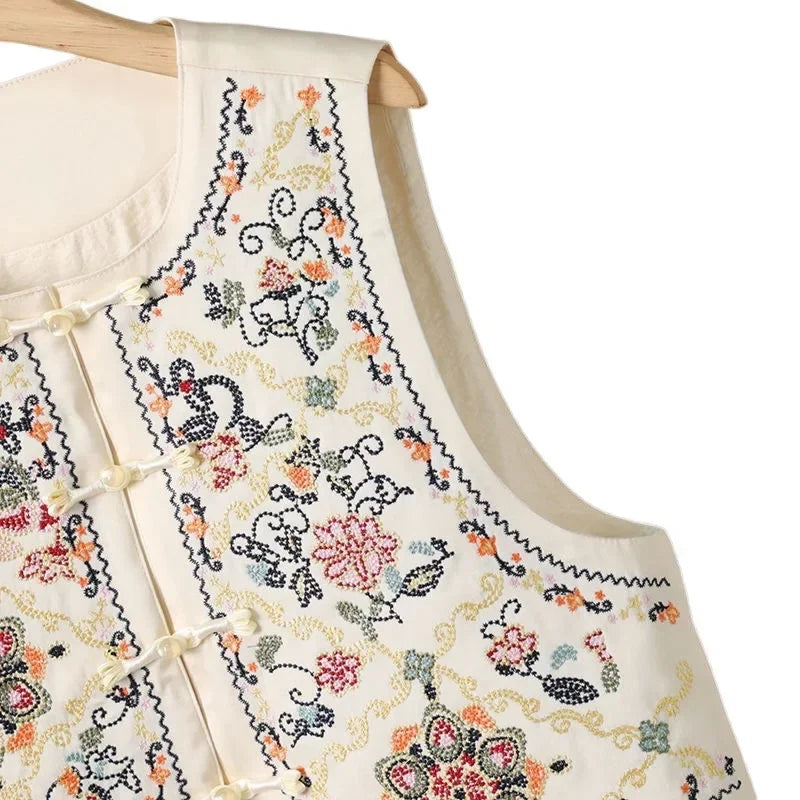 Vintage embroidered vest