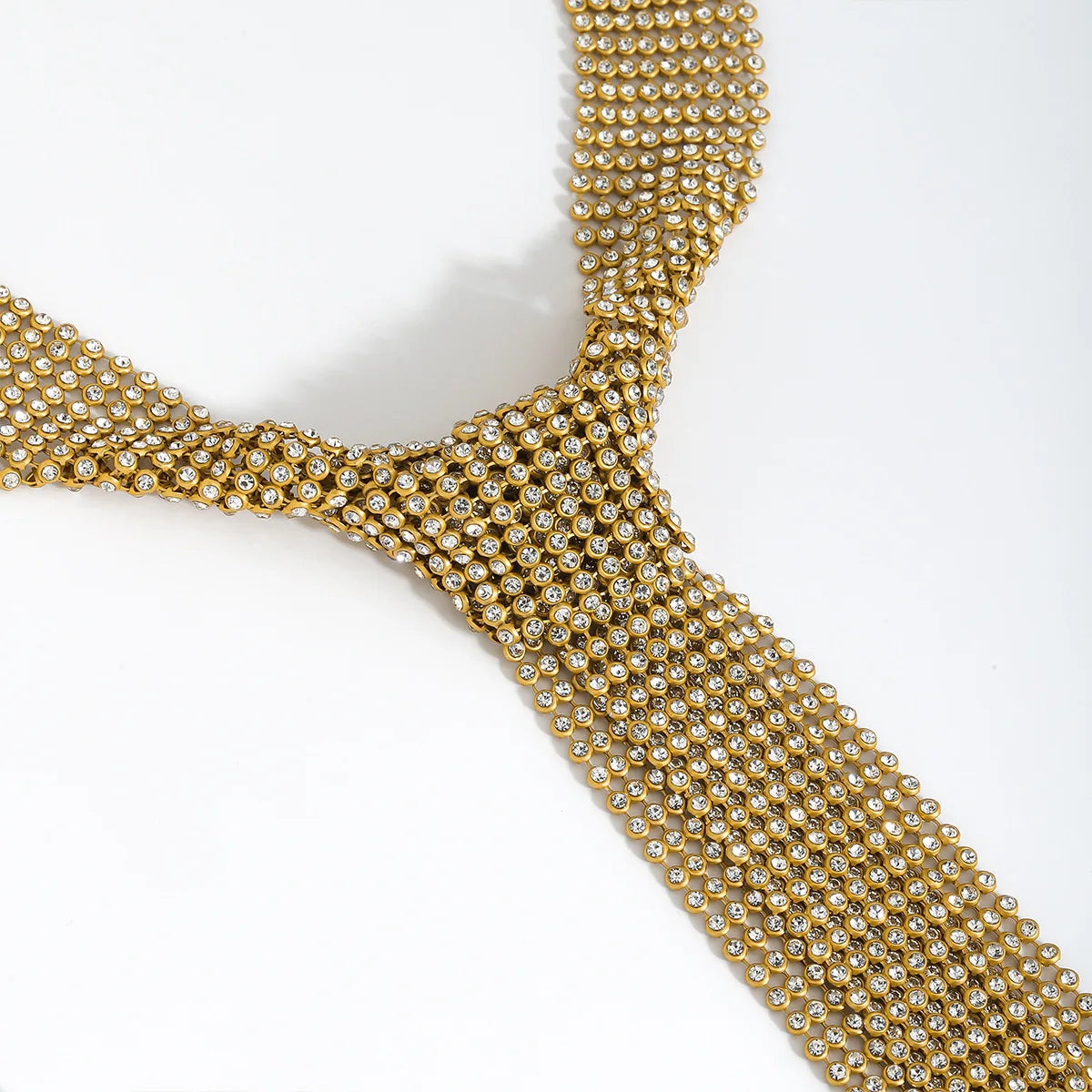 Modern tie necklace