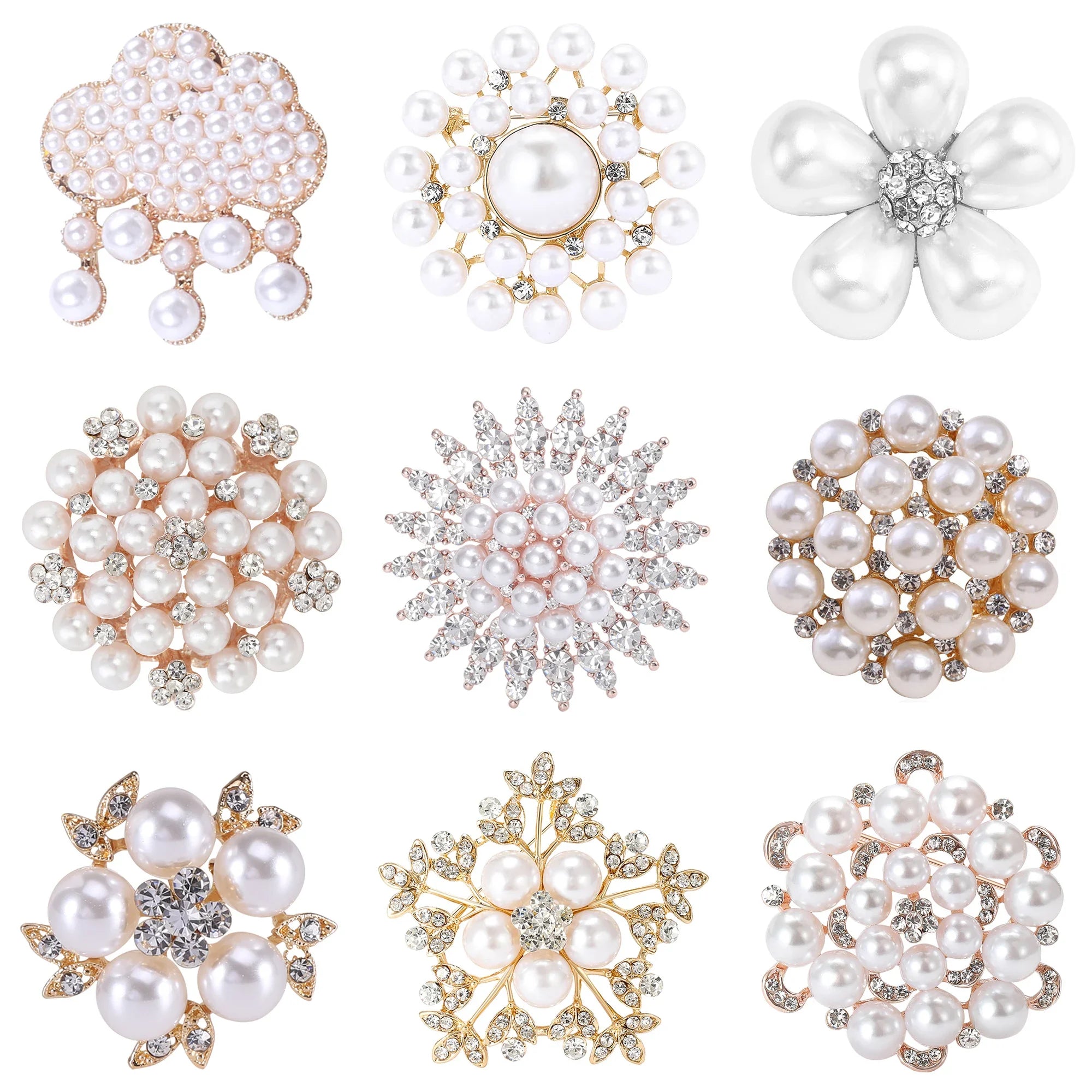 Stylish pearl brooches