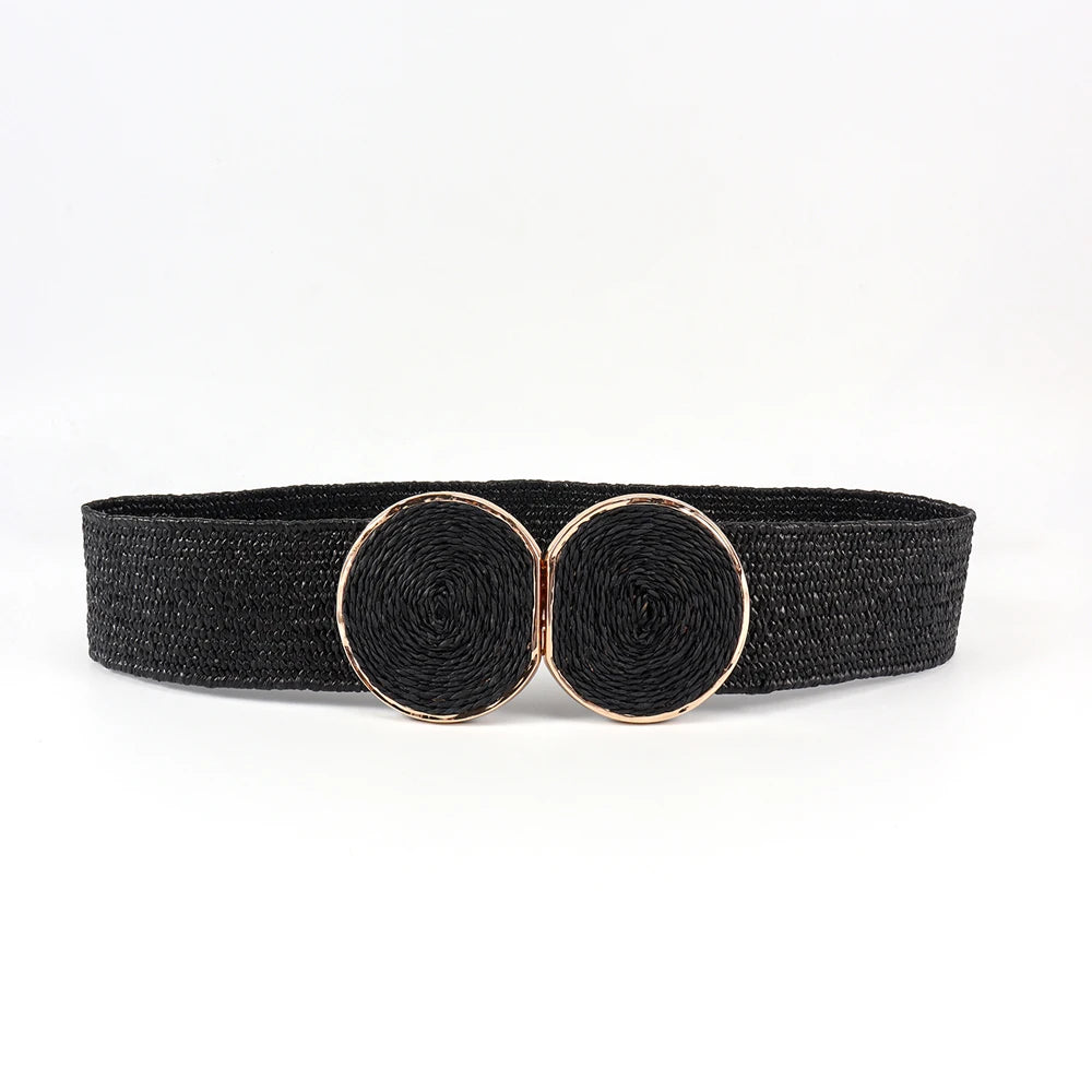 Geometric buckle waist belt