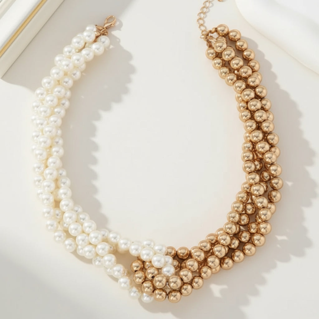 Classic multilayer pearl necklace