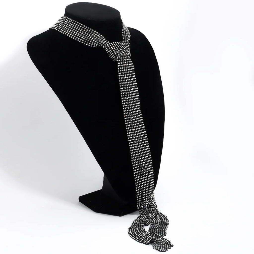 Modern tie necklace