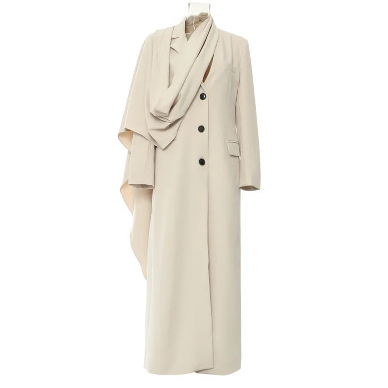 Long abaya-inspired trench coat