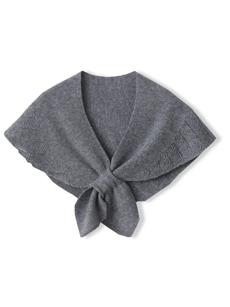 Pure wool knit shawl