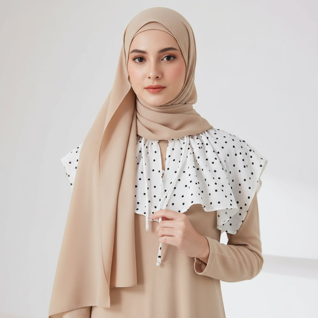 Classic polka dot collar