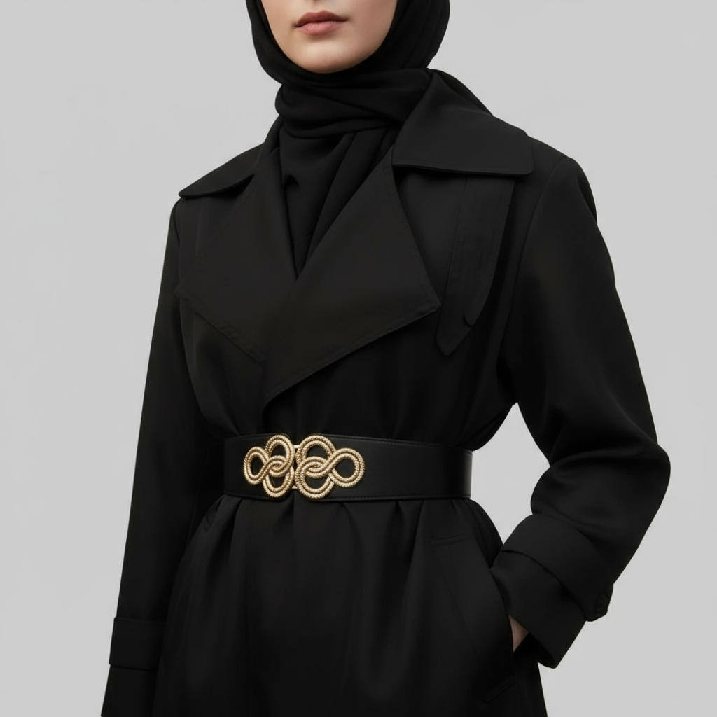 Knitted PU elastic waist belt