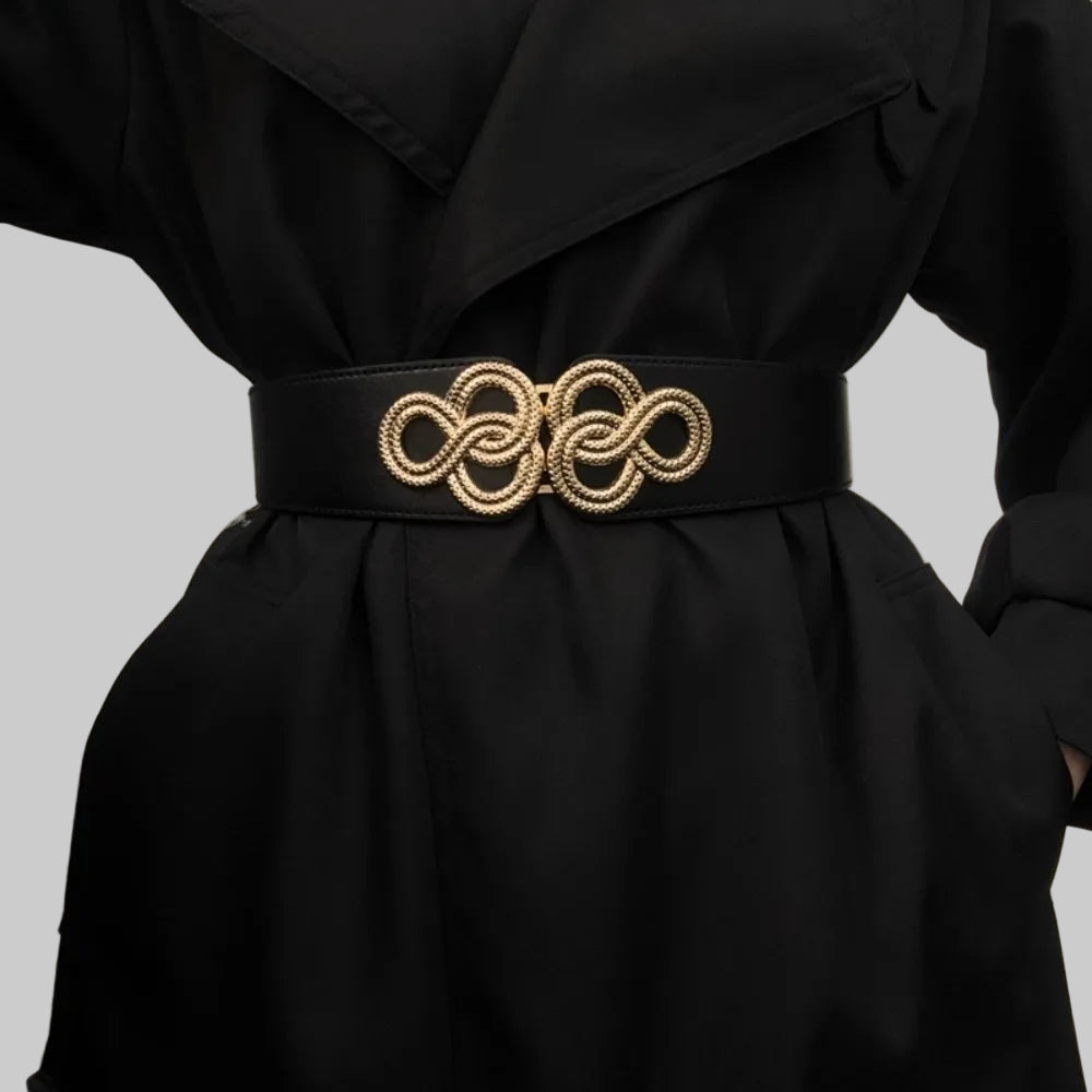 Knitted PU elastic waist belt