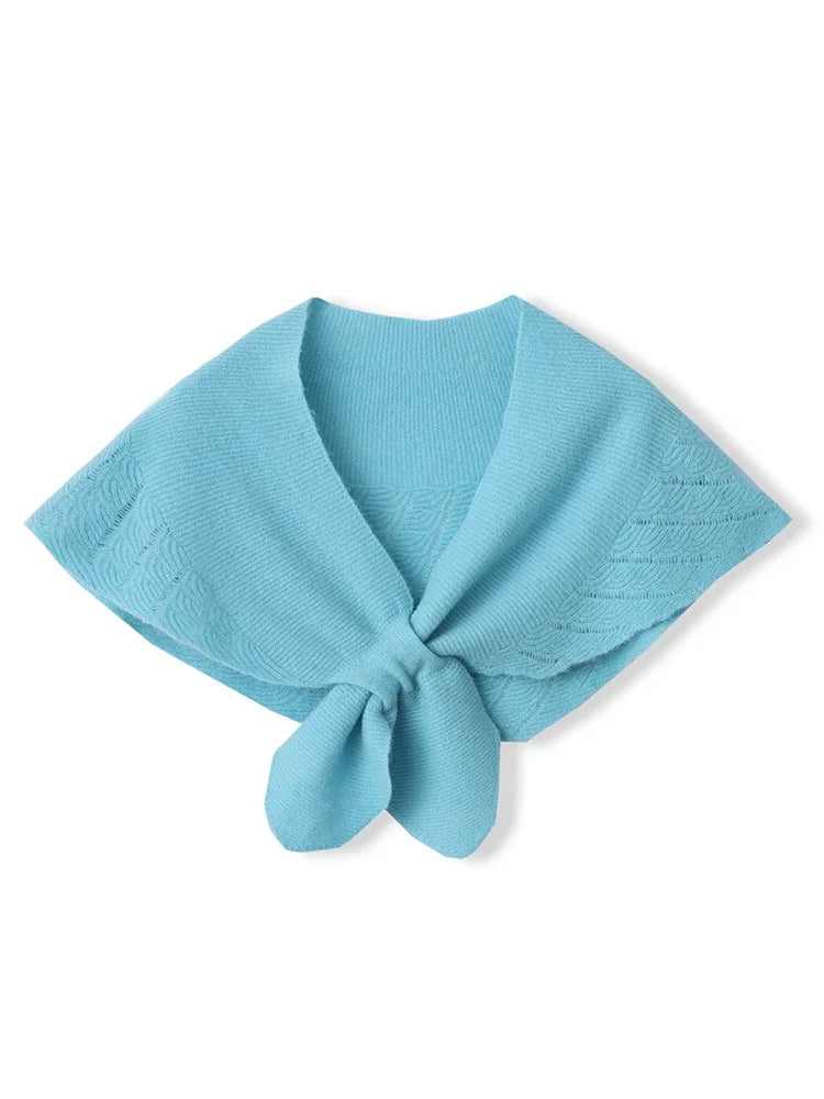 Pure wool knit shawl