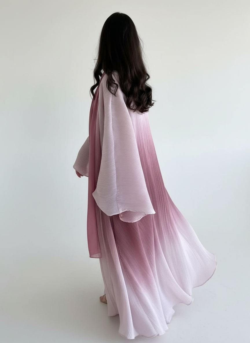 Gorgeous open-stitch abaya