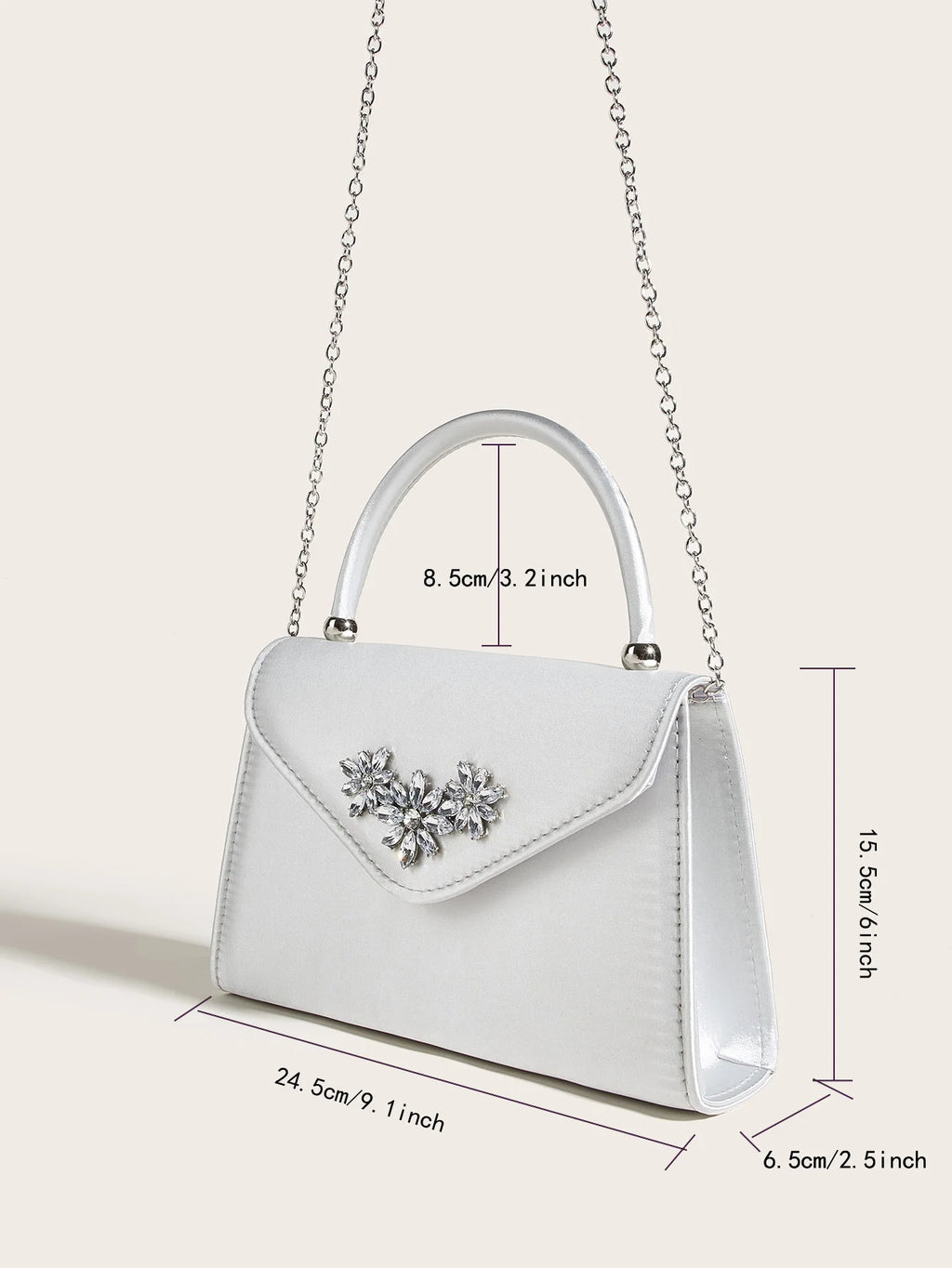 Elegant floral clutch bag