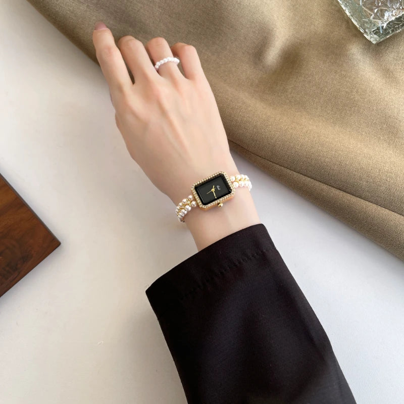 Rectangle quartz watch